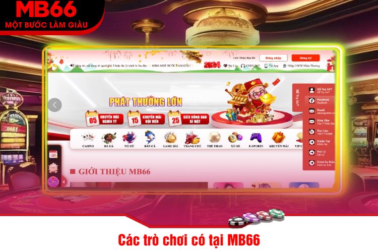 Các trò chơi có tại MB66